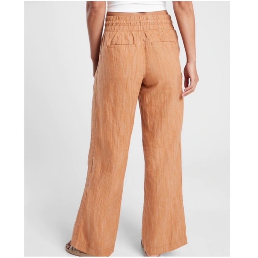 Athleta Cabo Linen Textured Wide Leg Pant Size 4 - Picture 15 of 15